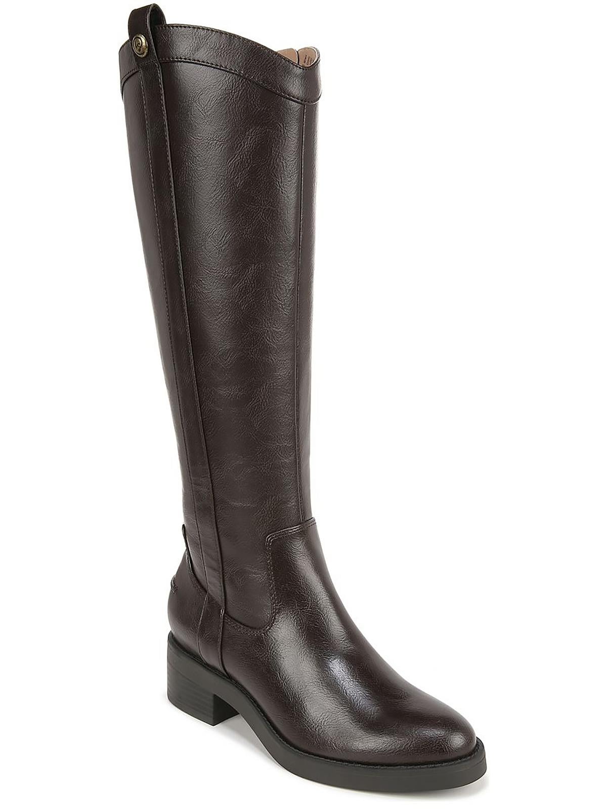 faux leather riding boots