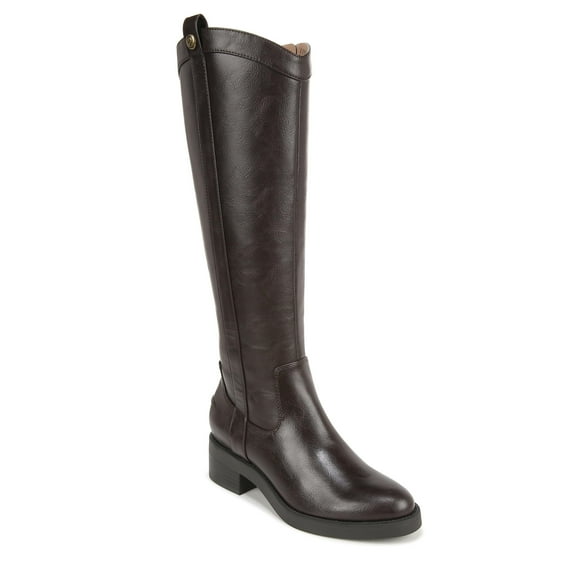 LifeStride Womens Bridgett Knee High Riding Boots, Chocolate Faux Leather, 8.5 Wide
