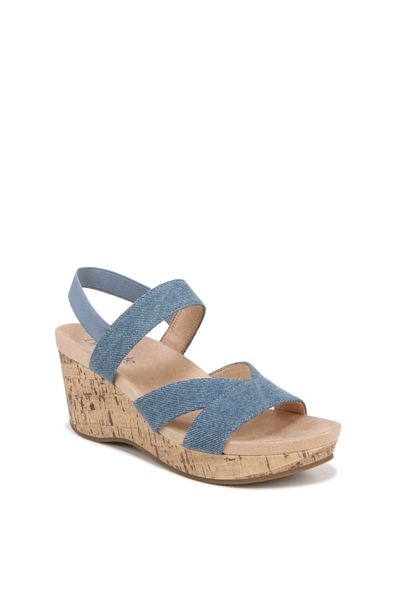 Womens Danita Strappy Wedge Sandal - Medium & Wide Width