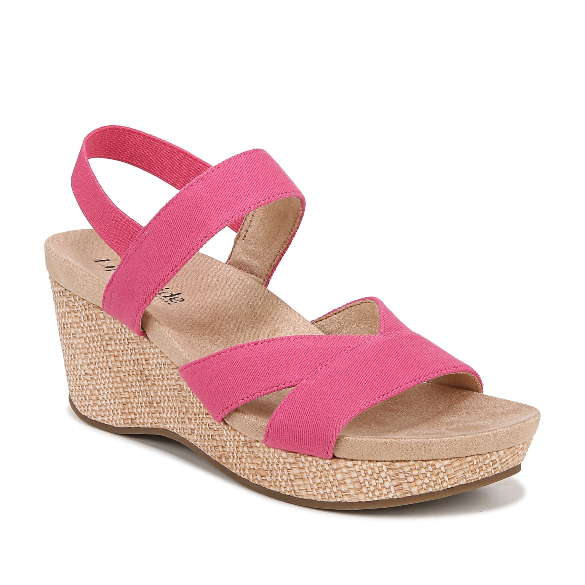 Pink Model Sandal Wedges 2019 Buy Pink Heeled Sandals For Women By - Main Image