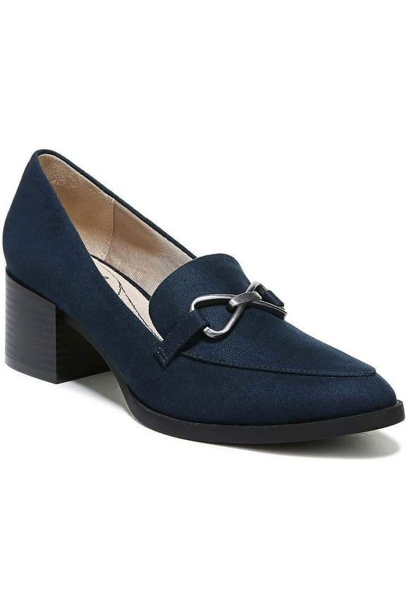 Womens Devyn 2 Block Heel Loafer Lux Navy Fabric 8.5W