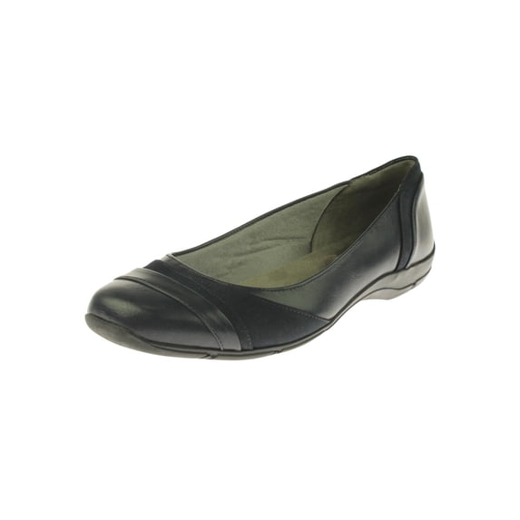 LifeStride Womens Dig Faux Leather Slip On Flats