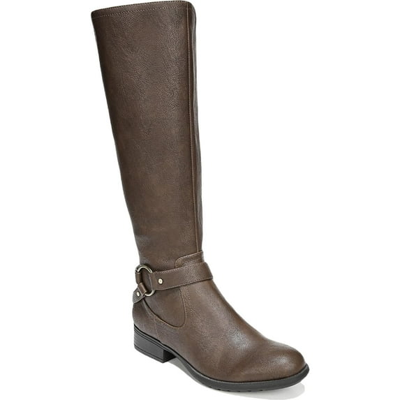 LifeStride Womens Felicity Faux Leather Riding Knee-High Boots