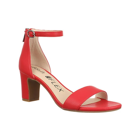 LifeStride Womens Florence Pebbled Faux Leather Ankle Strap