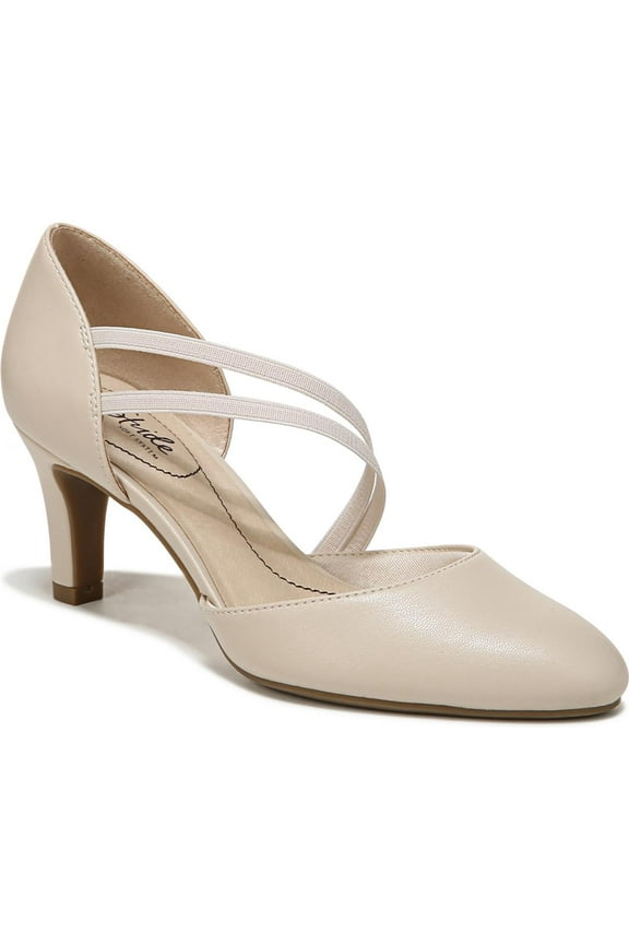 Womens Grace Faux Leather Embossed Pumps