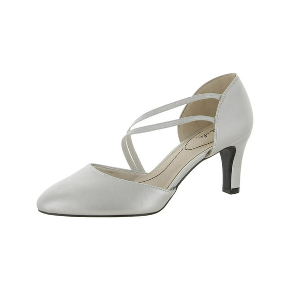 LifeStride Womens Grace Faux Suede Strappy D'Orsay Heels