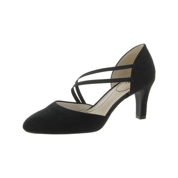 LifeStride Womens Grace Faux Suede Strappy D'Orsay Heels
