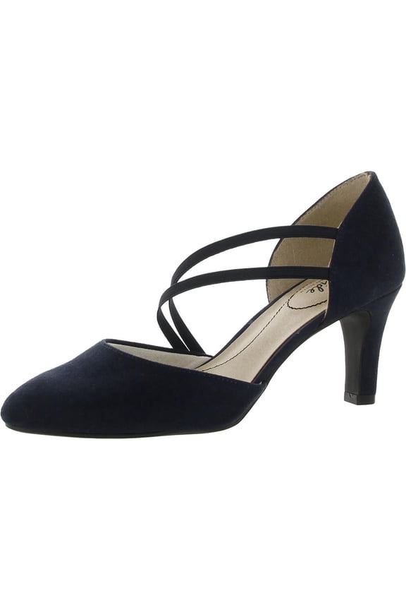 Womens Grace Faux Suede Strappy D'Orsay Heels