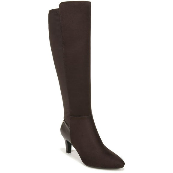 LifeStride Womens Gracie Faux Suede Heels Knee-High Boots