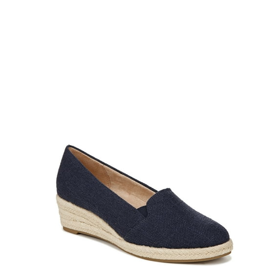 LifeStride Womens Kamilla Slip On Wedge Espadrille - Medium & Wide Width