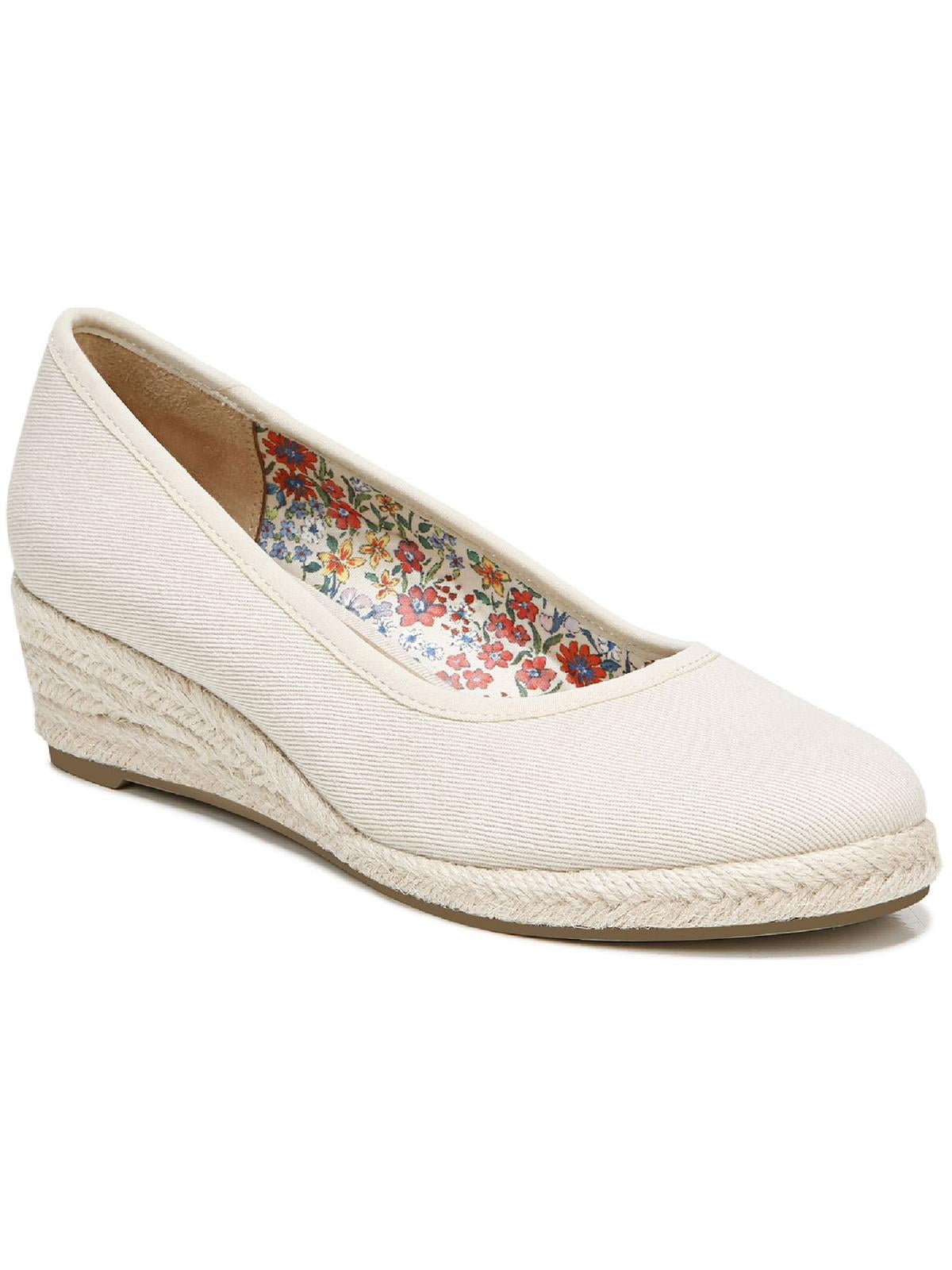 LifeStride Womens Karma Canvas Almond Toe Pumps - Walmart.com