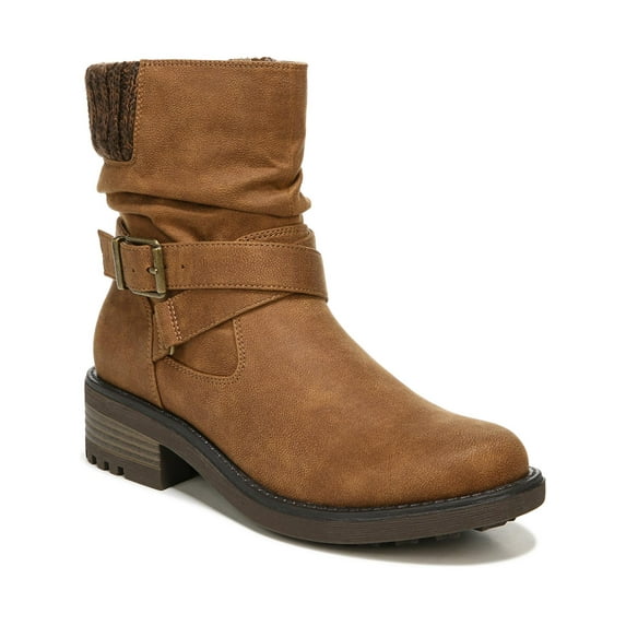 LifeStride Womens Katie Faux Leather Slouchy Ankle Boots