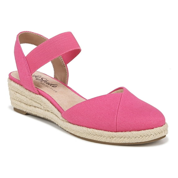 LifeStride Womens Kimmie Wedge Espadrilles - Medium & Wide Width