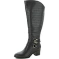 thumbnail image 1 of LifeStride Womens Oakley Wide Calf Block Heel Knee-High Boots, 1 of 3