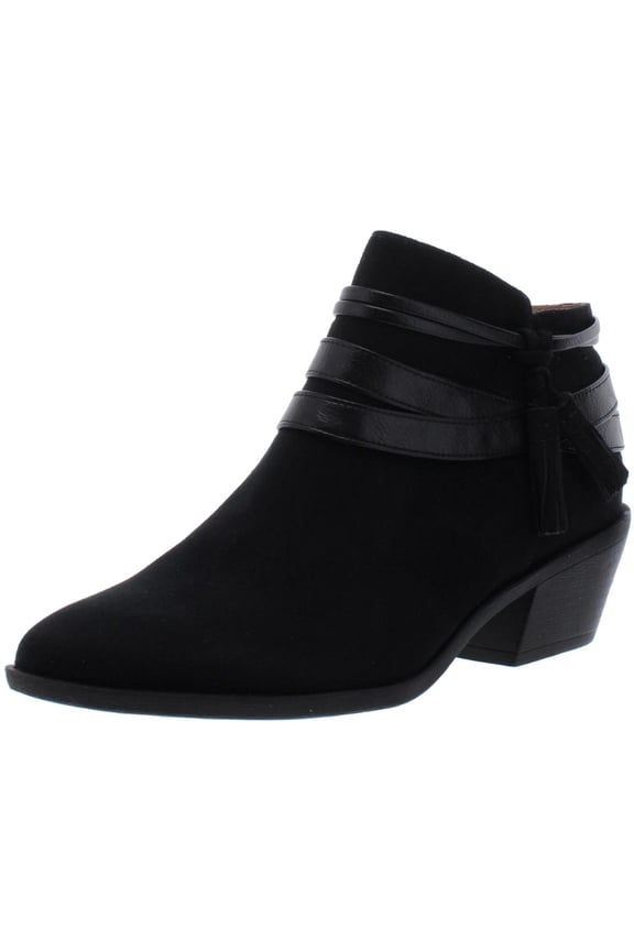 Womens Paloma Microsuede Zipper Ankle Boots