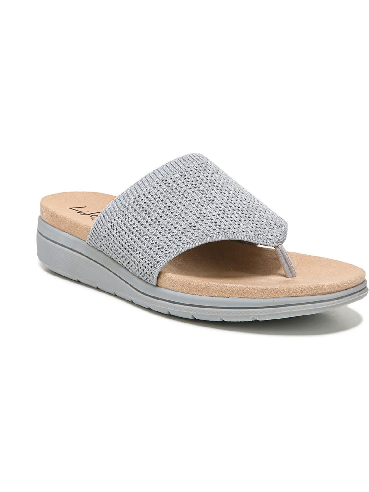 LifeStride Women's Sundance Slide Sandal - Machine Washable Wedge Sandals With Cloud Technology