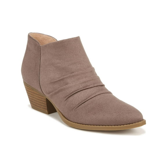LifeStride Womens Reba Zipper Faux Suede Booties