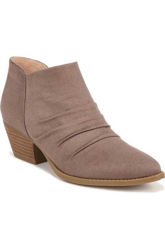 Womens Reba Zipper Faux Suede Booties