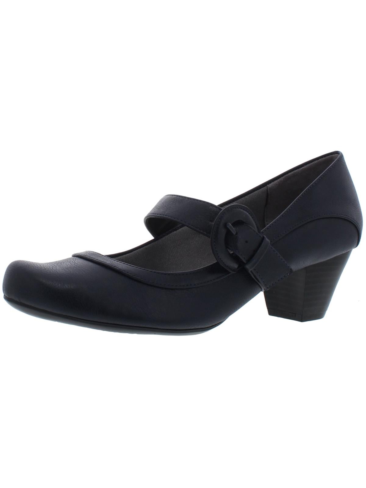 LifeStride Womens Rozz Buckle Strap Mary Jane Heels