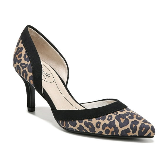 LifeStride Womens Saldana Faux Leather Patent Trim D'Orsay Heels