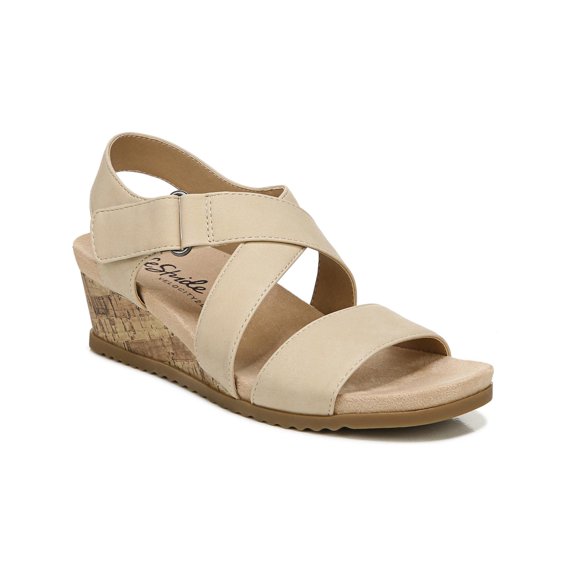LifeStride Womens Sincere Faux Leather Strappy Heel Sandals