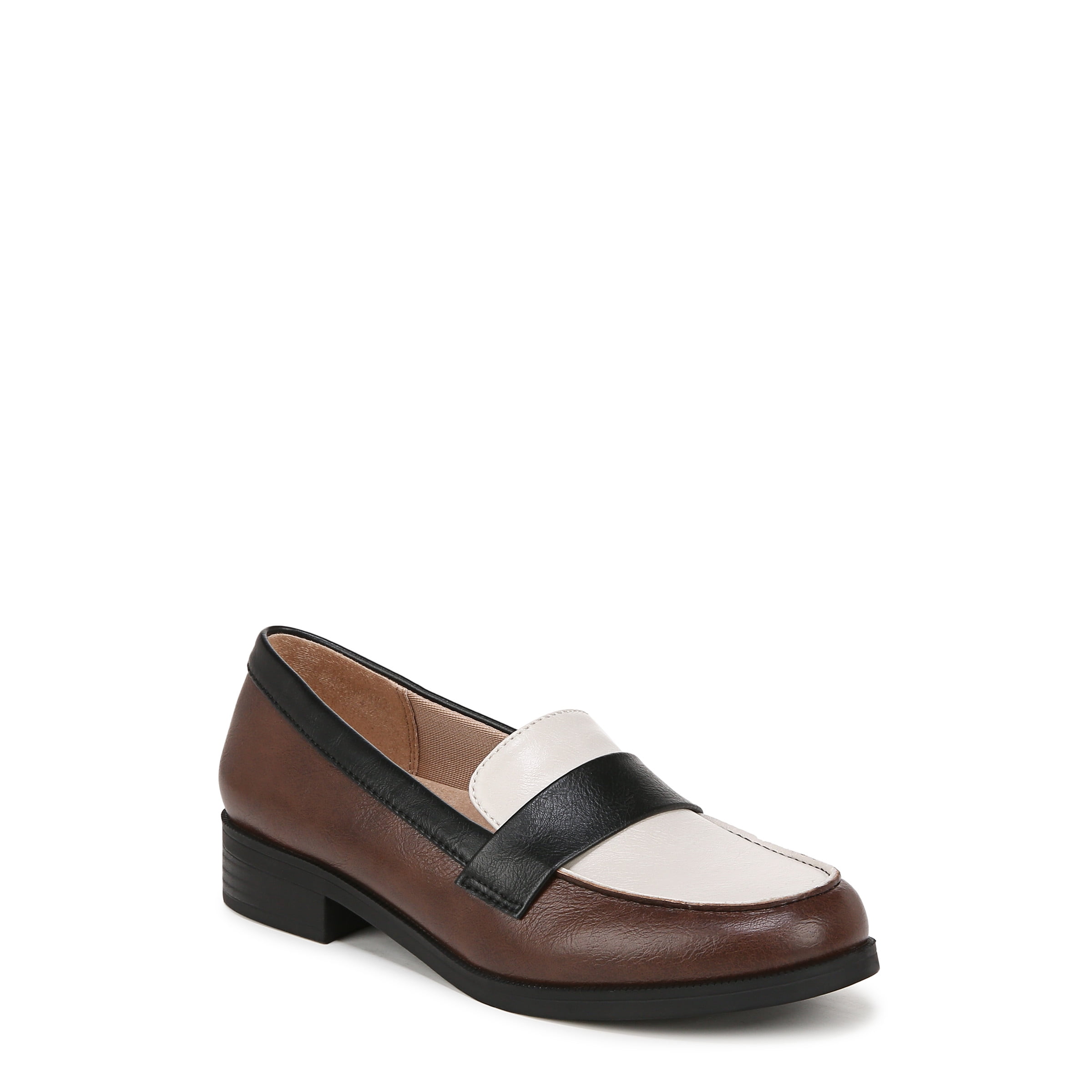 LifeStride Mocassini Donna Sonoma 2 | Scarpe Slip-On In Ecopelle Con Tacco 2,9 Cm E Soletta Active Arch, Numero 38.5 EU, Colore Nero