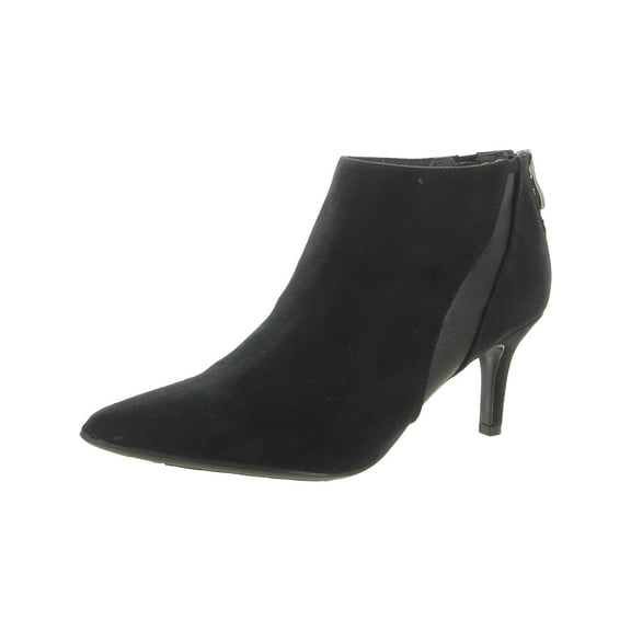 LifeStride Womens Sparrow Faux Suede Pointed Toe Ankle Boots