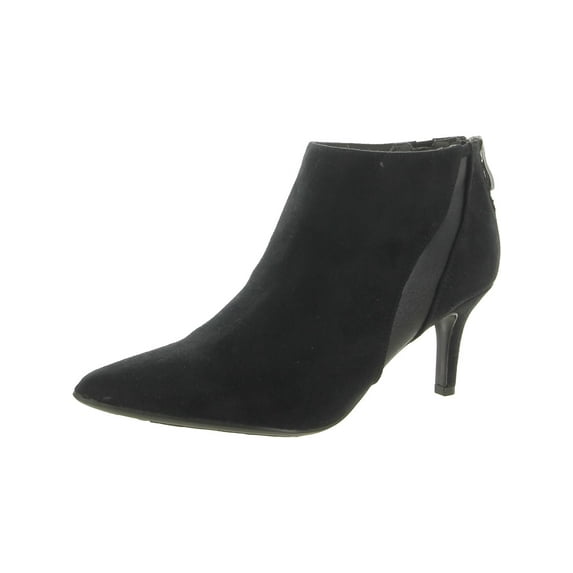 LifeStride Womens Sparrow Zipper Faux Suede Ankle Boots