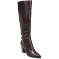 thumbnail image 1 of LifeStride Womens Stratford Faux Leather Wide Calf Knee-High Boots, 1 of 3