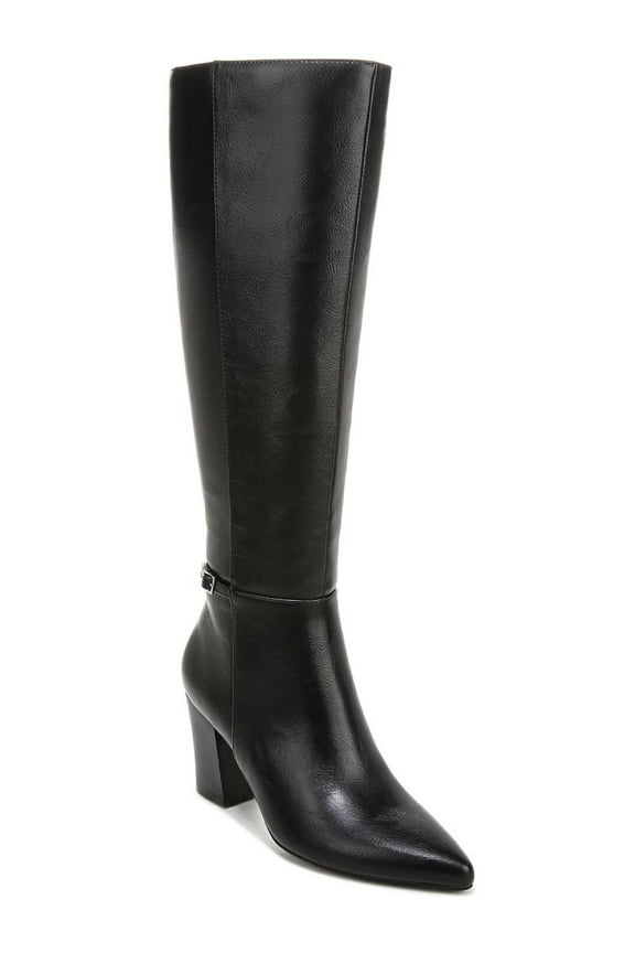 Womens Stratford Wide Calf Faux Leather Knee-High Boots