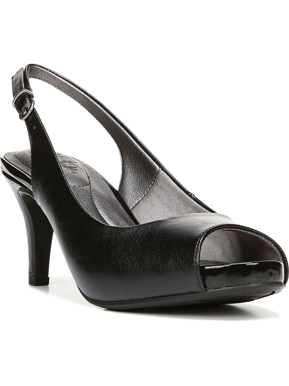 LifeStride Womens Teller Patent Slingback Ankle Strap