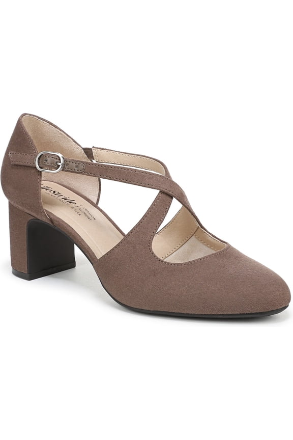 Womens Tracy Strappy Pumps Mocha 6.5 W