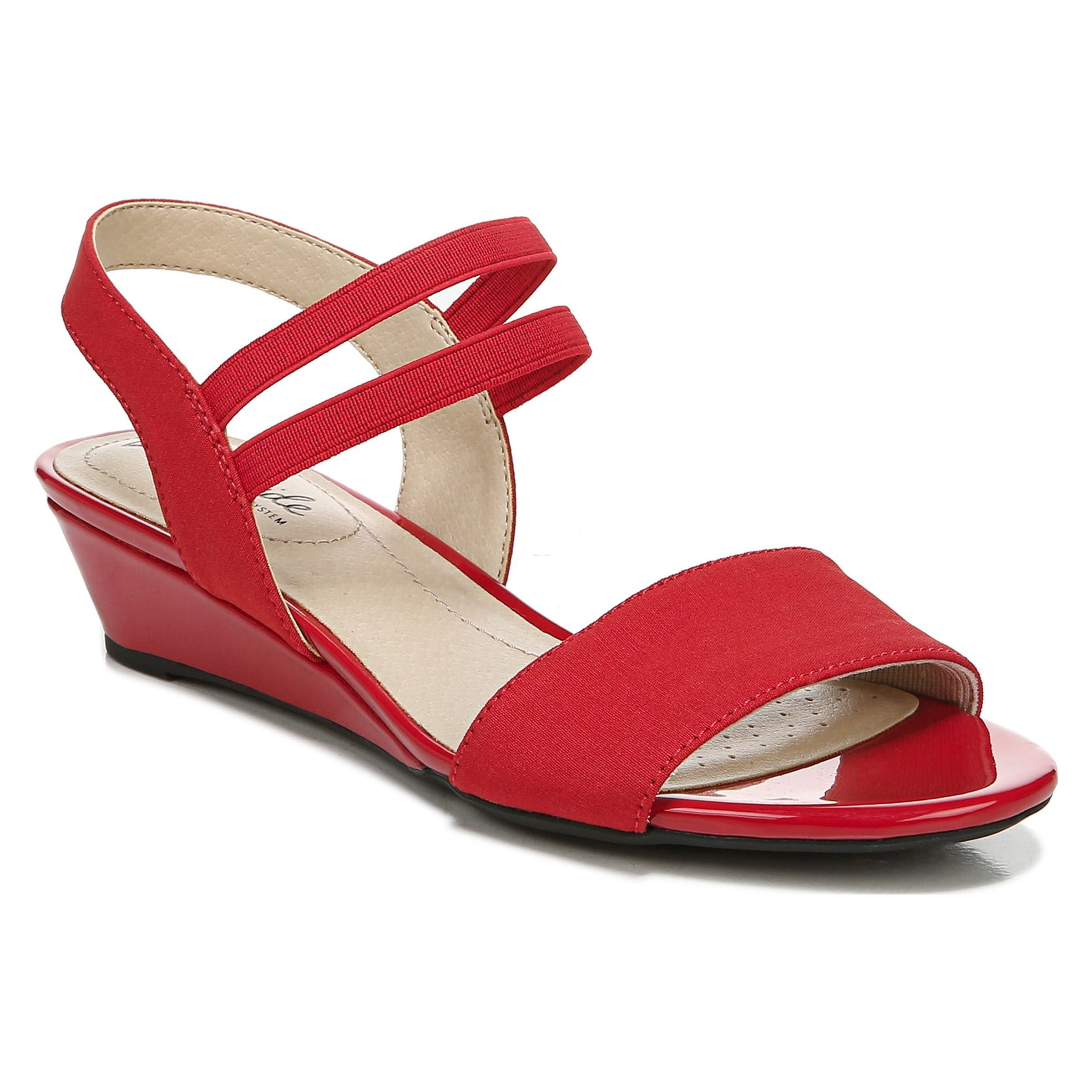 LifeStride Womens Yolo Strappy Wedge Sandals Various Widths Available
