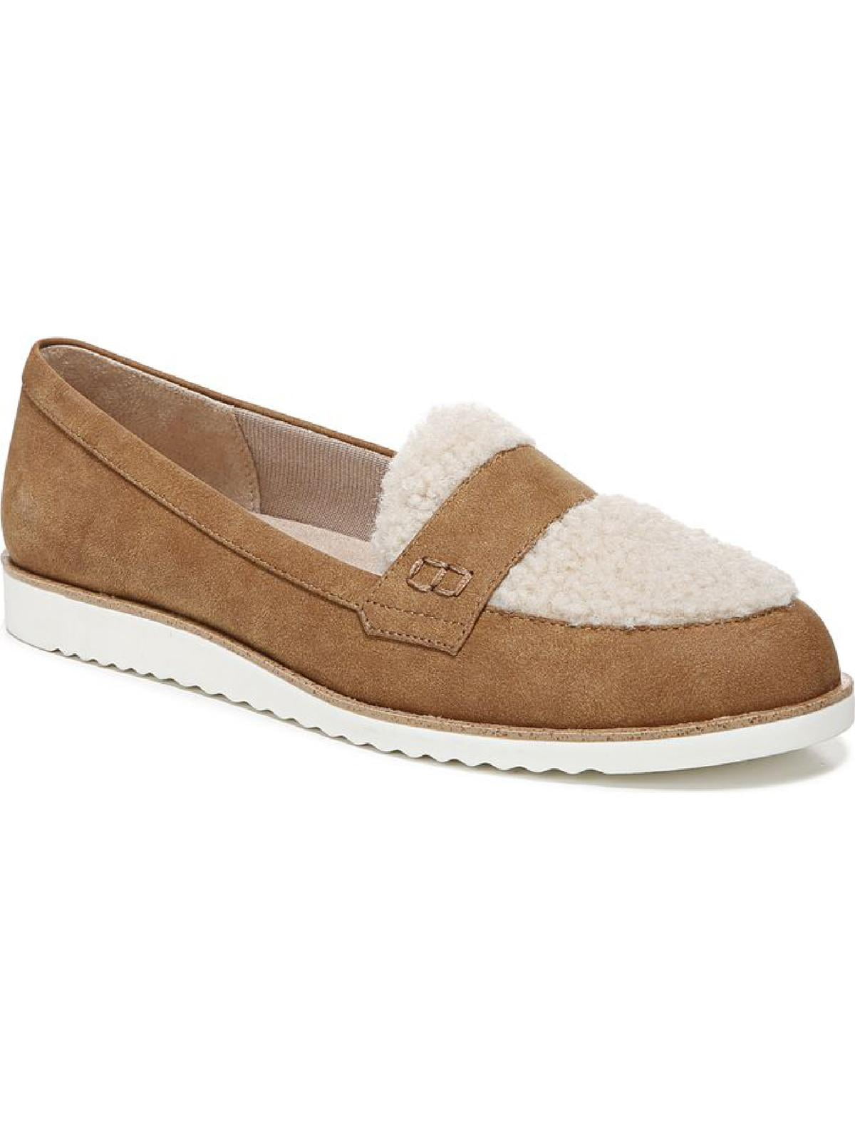 LifeStride Womens Zee Cozy Faux Suede Slip On Loafers