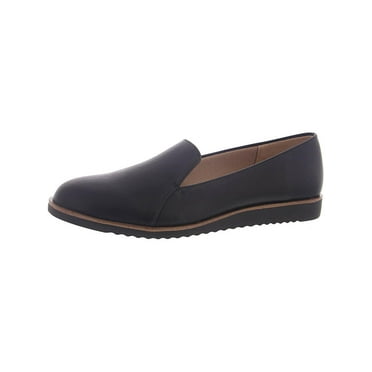 LifeStride Womens Zendaya Cushioned Footbed Faux Leather Loafers