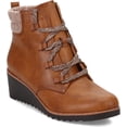 thumbnail image 1 of LifeStride Womens Zone Lace Up Wedge Bootie Whiskey Brown 6W, 1 of 5