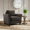thumbnail image 1 of LifeStyle Solutions New Haven Chair in Coffee Microfiber Upholstery, 1 of 9