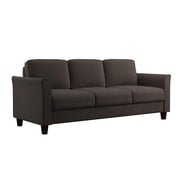 LifeStyle Solutions New Haven Sofa in Coffee Microfiber Upholstery