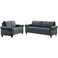 thumbnail image 1 of LifeStyle Solutions Transitional 2 Piece Sofa and Loveseat Set in Gray, 1 of 7