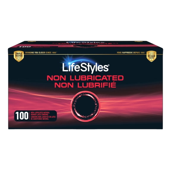 LifeStyles Non-Lubricated Natural Rubber Latex Condoms Value Pack, 100 Count