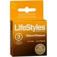 thumbnail image 1 of LifeStyles Ribbed Pleasure Condoms Lubricated Latex - (Pack of 3), 1 of 1