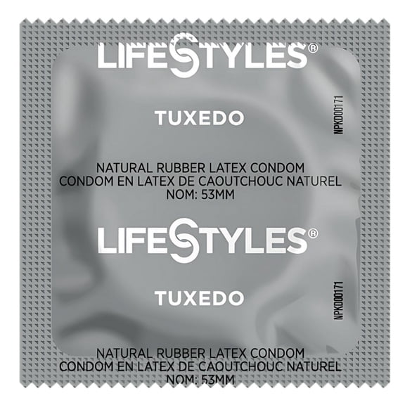 LifeStyles Tuxedo Condoms  50 Count Bulk Pack  Ultra Smooth Latex Protection  Premium Lubricated Condoms for Comfortable, Reliable Performance Tuxedo Condoms -
