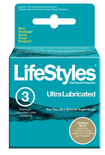 LifeStyles Ultra Lubricated Condoms Latex 3 Each - image 1 of 2