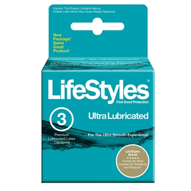 LifeStyles Ultra Lubricated Condoms Latex 3 Each
