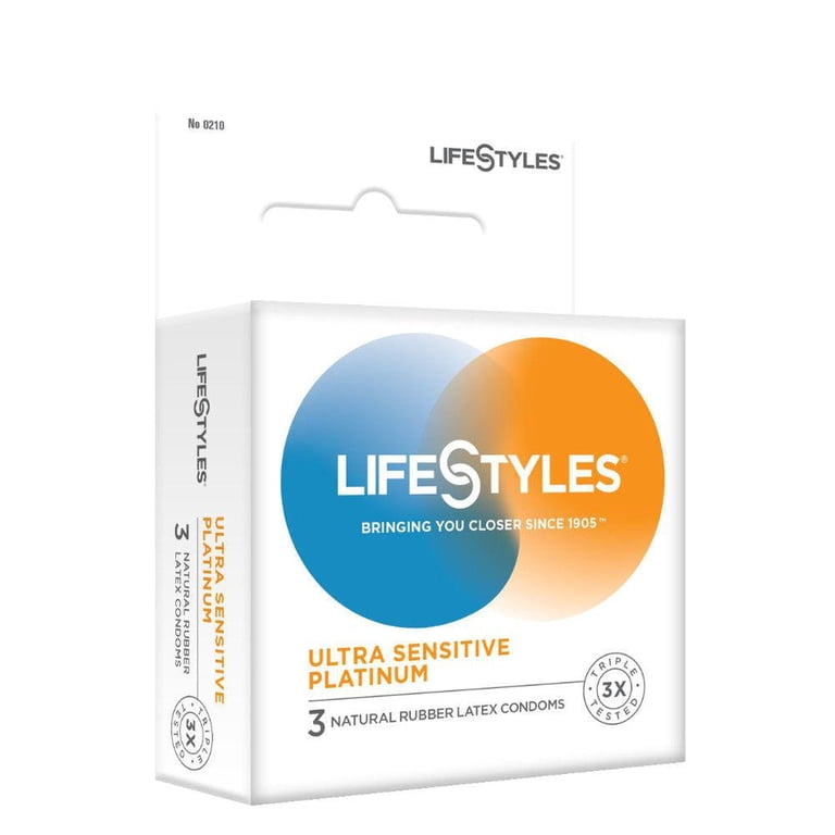LifeStyles Ultra Sensitive Platinum Lubricated Latex Condoms | 3-Pack  HSA/FSA Eligible - Walmart.com