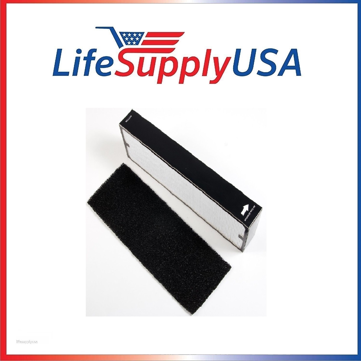 LifeSupplyUSA HEPA & Carbon Pre Filter for Blueair Sense and Sense+ Air
