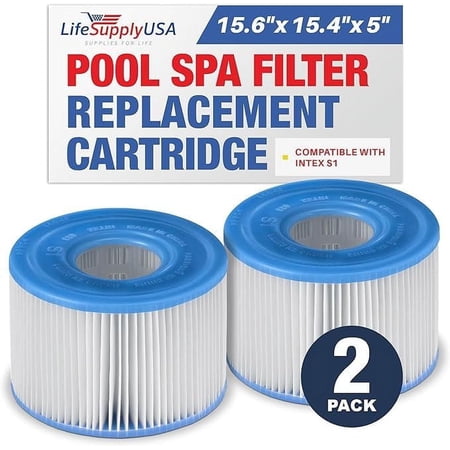 Type A/C Pool Filter Cartridge Replacement 59900E for Above Ground Pools Spa Filter by LifeSypplyUSA (2-Pack)
