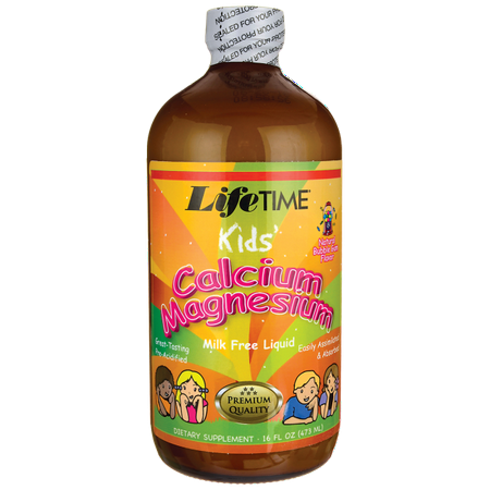 LifeTime Vitamins - Kids' Liquid Calcium Magnesium Citrate Natural Mixed Fruit Flavor - 16 fl. oz.