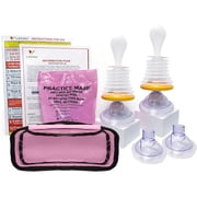 LifeVac Home & Pink Travel Kit Combo - Portable Suction Rescue Device, First Aid Kit for Kids and Adults, Portable Airway Suction Device for Children and Adults