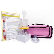 LifeVac Travel Kit, Portable Choking Rescue Device - First-Aid Emergency Suction, Adult & Baby/Kids Masks, Zip Bag, HSA/FSA Approved - Pink, 1 count